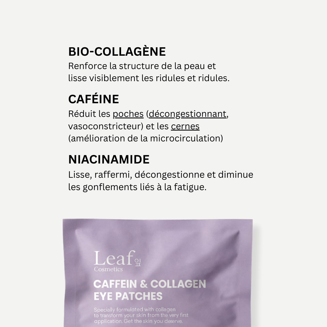 Patchs Hydrogel Anti-Cernes - Caféine, Collagène, Niacinamides