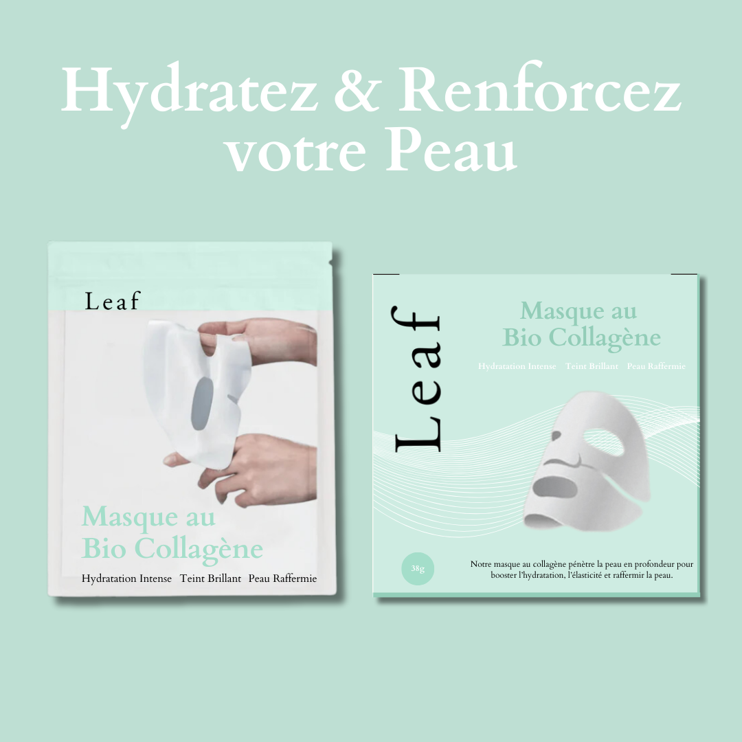 Hydratez & Renforcez votre peau avec le masque au collagène Leaf Cosmetics