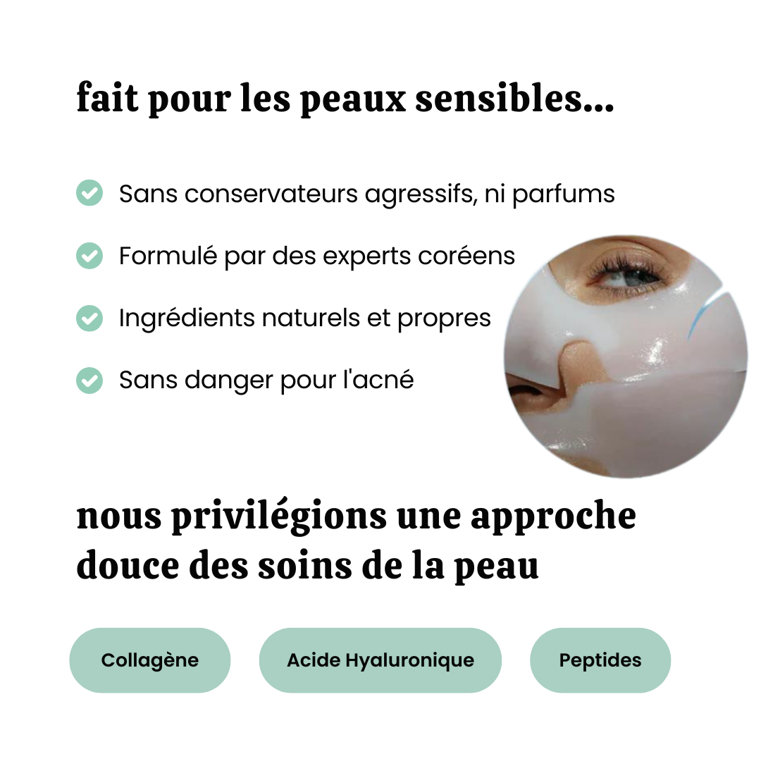 Masque Facial Au Collagène Proto-col - Soin Hydratant Anti-âge 20ml - Neuf